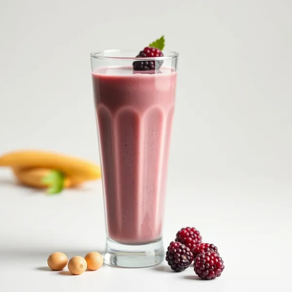 Bio Açaí und Macadamia Milch Smoothie
