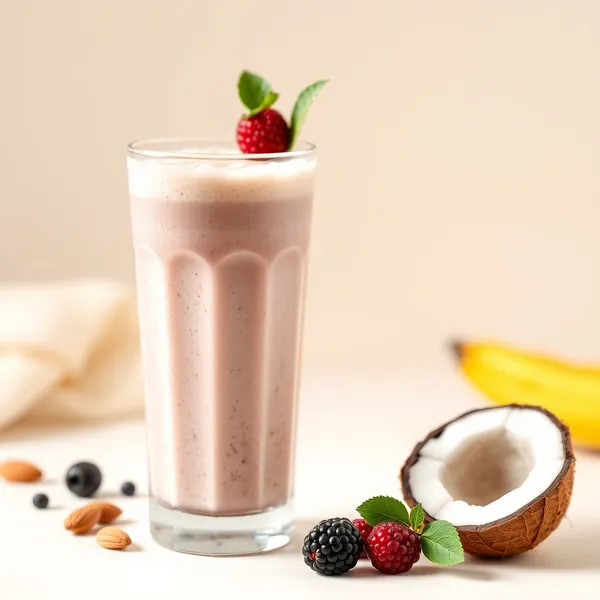 Batido de Mantequilla de Almendra y Leche de Coco Orgánico
