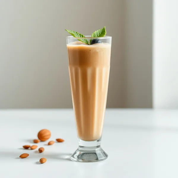 Smoothie de Manteiga de Amêndoa e Café Frio