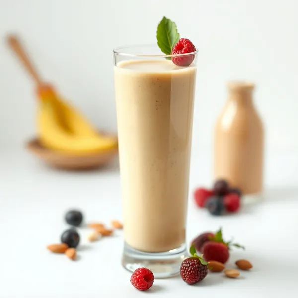 Smoothie au Beurre d'Amande et Lait de Cannabis Bio