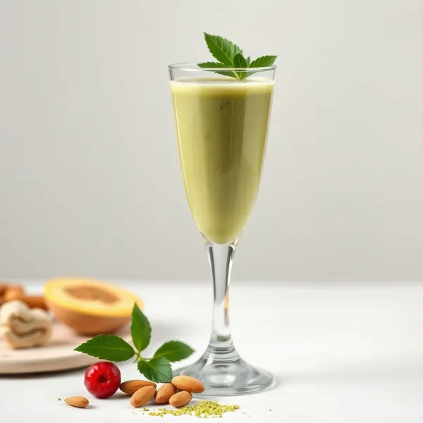 Batido de Mantequilla de Almendra Orgánica y Té Matcha