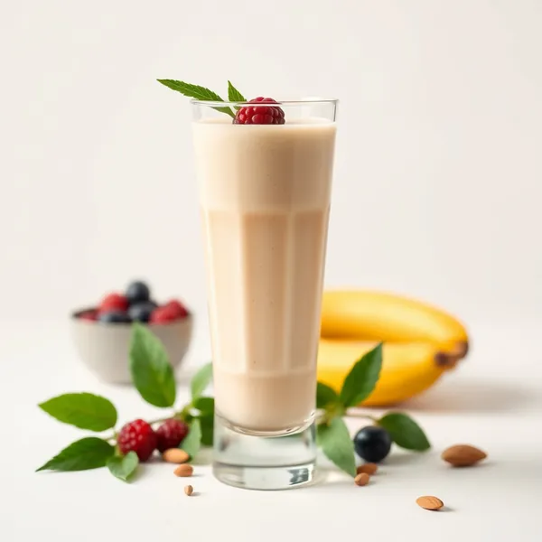Smoothie au Beurre d'Amande et au Lait de Riz Bio