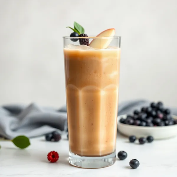 Smoothie aus Bio-Äpfeln und Kaltem Kaffee