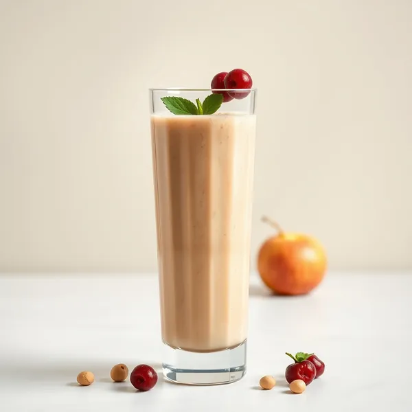 Smoothie aus Äpfeln und Macadamia-Milch Bio