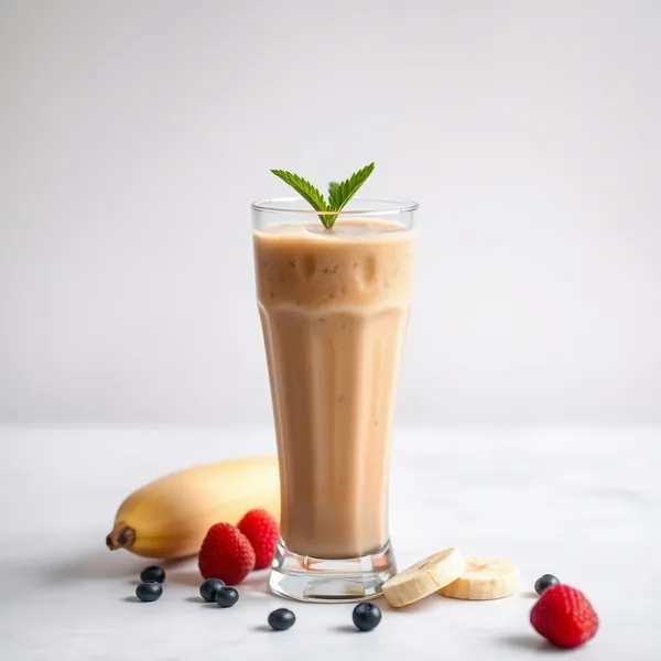 Smoothie di Banana e Caffè Freddo Biologico