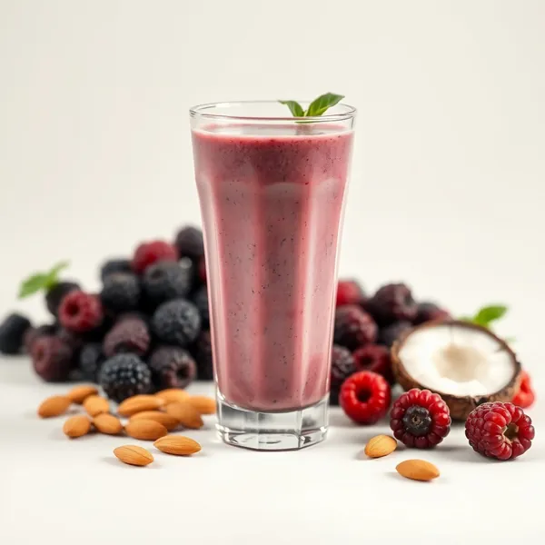 Organic Blackberry Almond Coconut Milk Smoothie