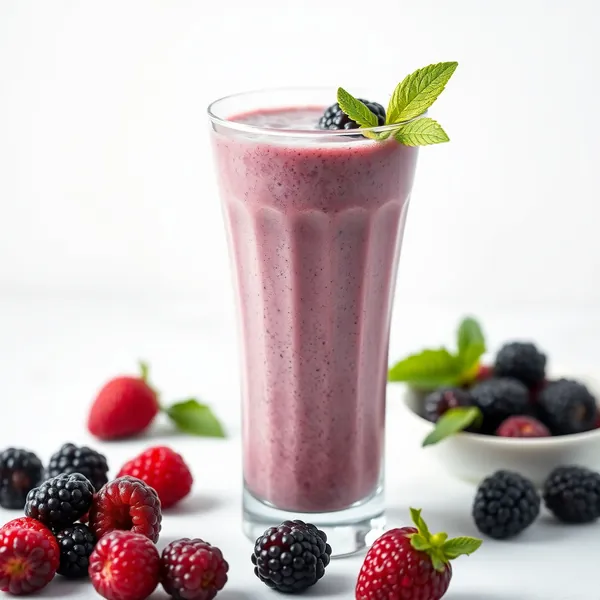 Smoothie de Yogourt Grec et Mûres Bio