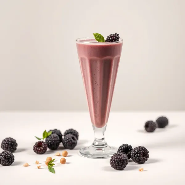 Smoothie Orgânico de Amora e Leite de Avelã