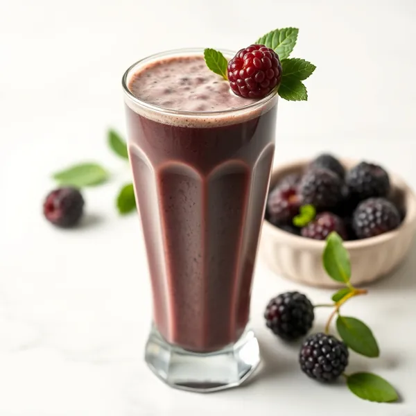 Smoothie de Thé Matcha et Mûres Bio