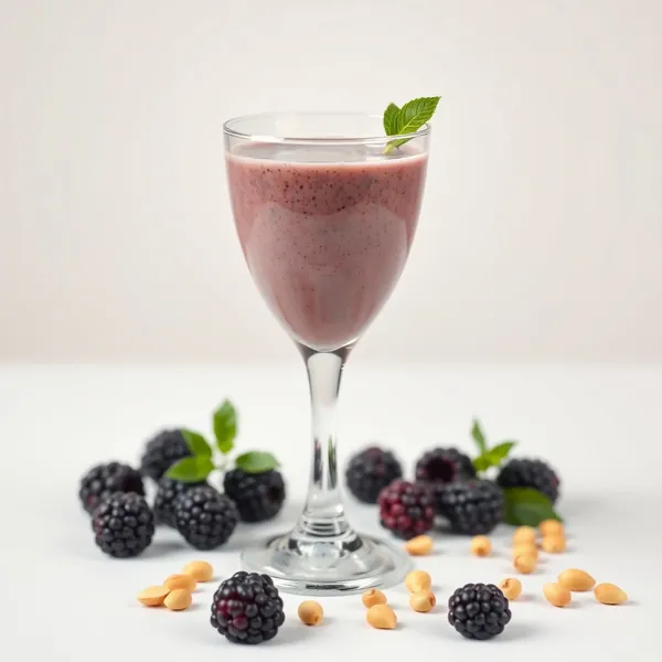 Smoothie de Leite de Pistache e Amora Orgânica