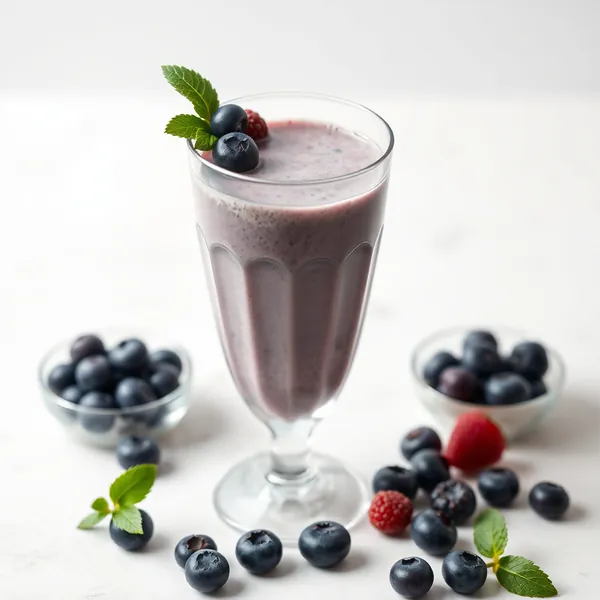 Smoothie de Leite de Avelã e Mirtilo Orgânico