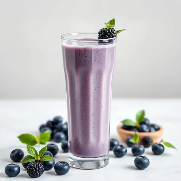 Smoothie de Myrtilles et Lait de Cannabis Bio