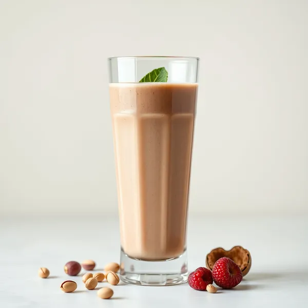 Smoothie de Cacao en Poudre Bio et Lait de Pistache