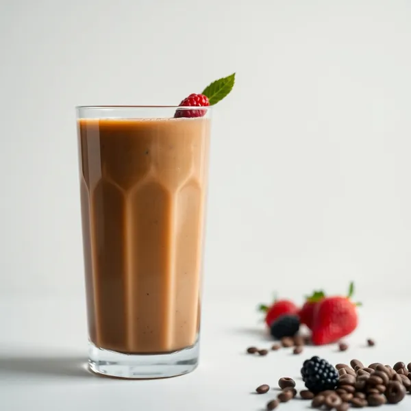 Smoothie au Café Froid avec Graines de Chia Organiques
