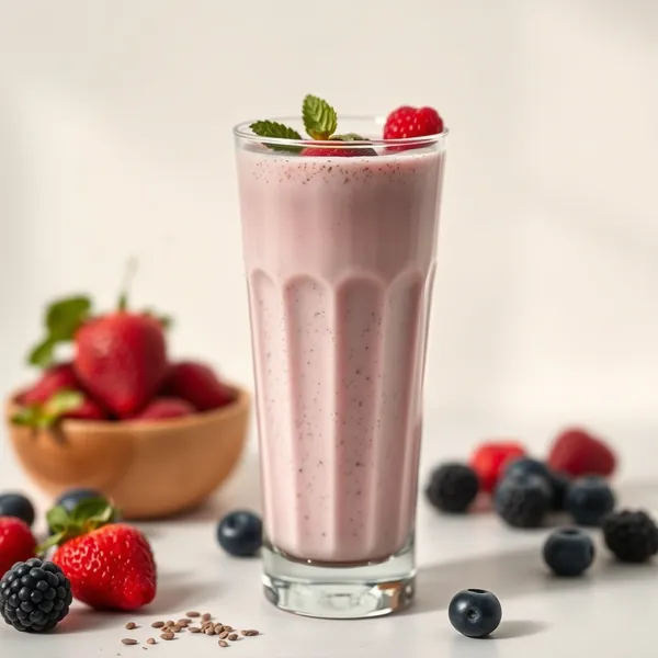 Smoothie au Kefir de Lait et Graines de Chia Organiques