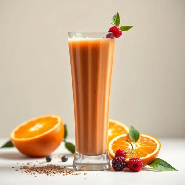 Organic Chia Seed Orange Juice Smoothie