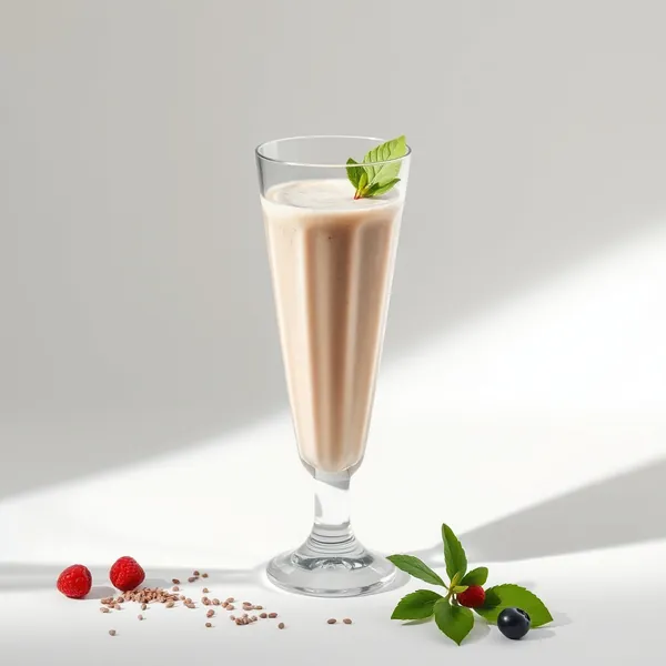 Smoothie aus Reis-Milch und Chia-Samen