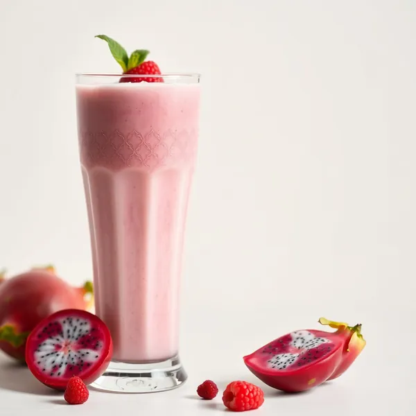 Smoothie aus Bio-Dragonfruit und Kefir-Milch