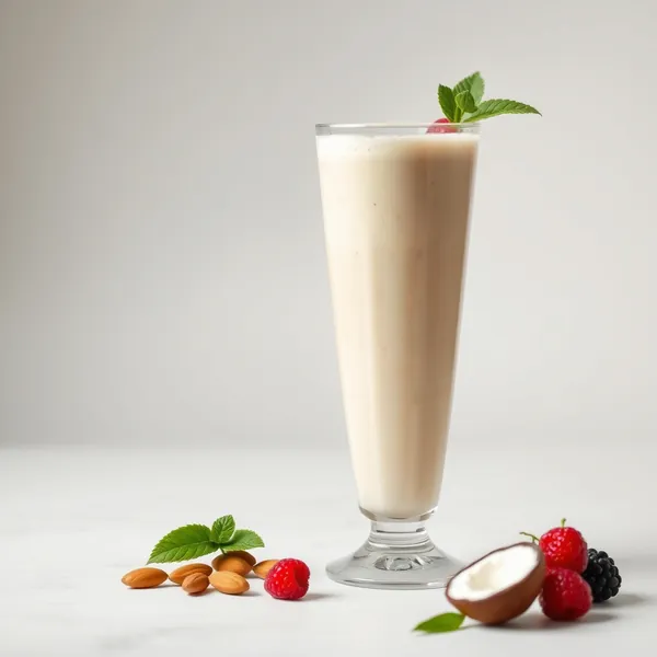 Smoothie Orgânico de Gengibre, Amêndoa e Leite de Coco
