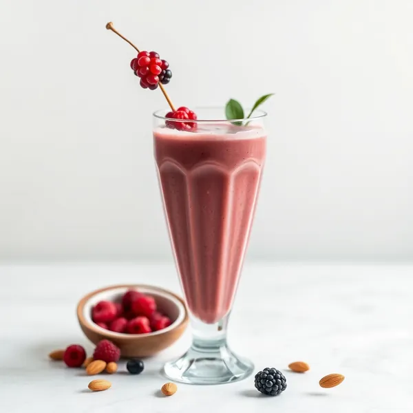 Smoothie Organique de Baies Goji, Amande et Lait de Coco