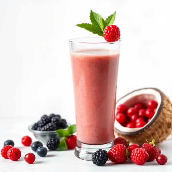 Smoothie de Baies Goji et Eau de Coco Organique