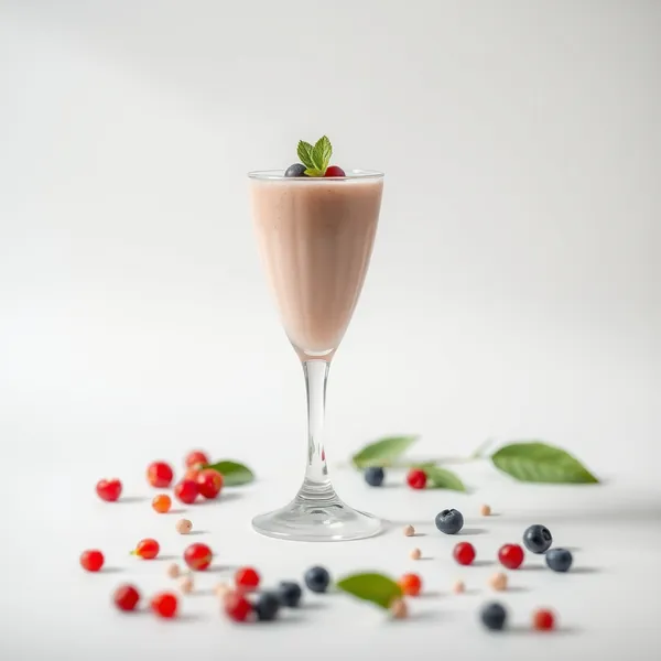 Smoothie aus Erbsenmilch und Goji-Beeren Bio