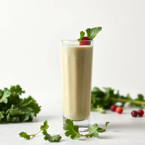 Smoothie Bio de Chou Frisé et Lait de Cannabis