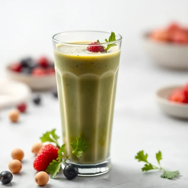 Smoothie de Couve Orgânica e Leite de Macadamia