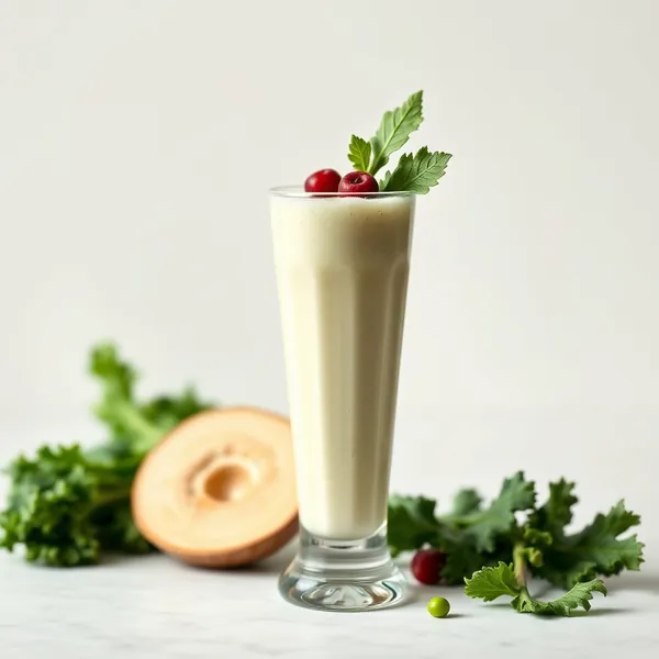 Smoothie Biologico di Cavolo Riccio e Latte di Piselli