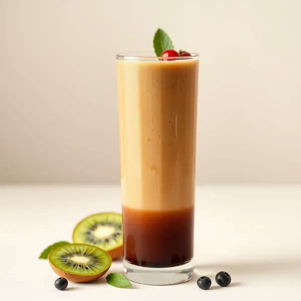 Smoothie de Kiwi e Café Frio Orgânico