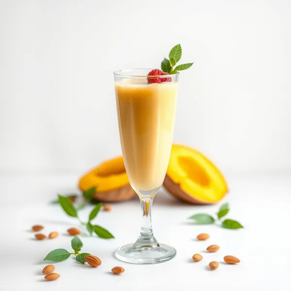 Smoothie Orgânico de Manga, Amêndoa e Leite de Coco