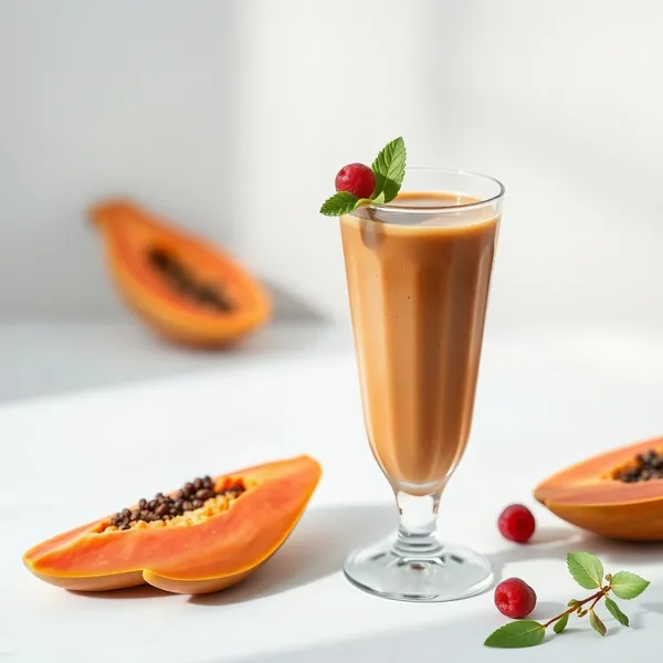 Organic Papaya Cold Brew Coffee Smoothie