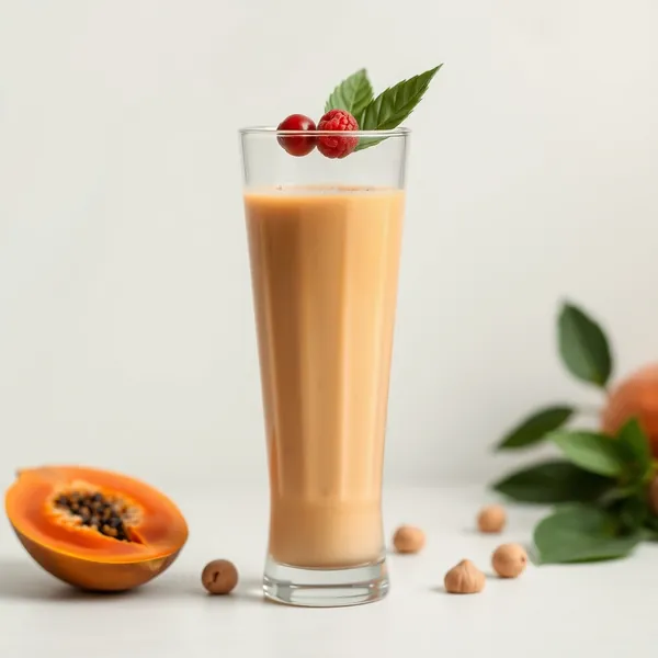 Smoothie de Papaye Bio et Lait de Noisette
