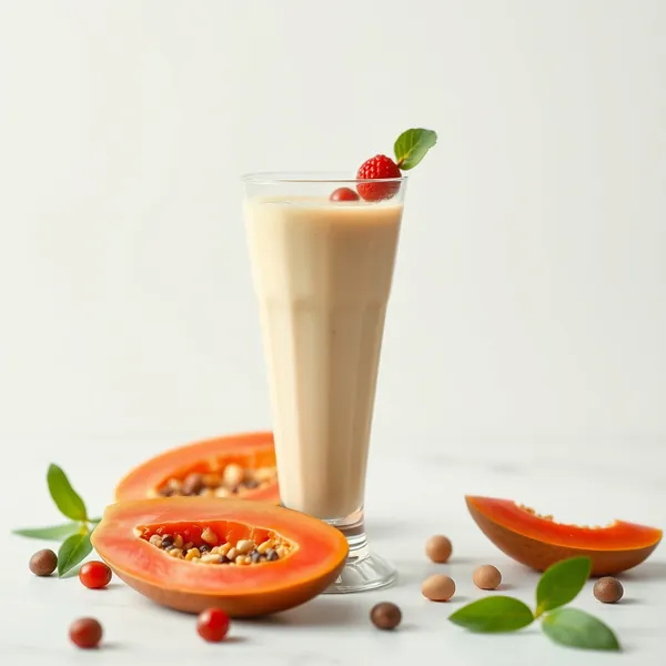 Organic Papaya Macadamia Milk Smoothie