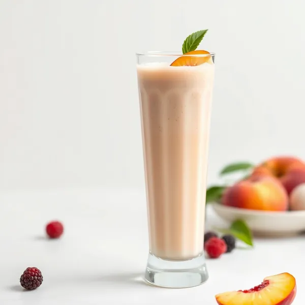 Organic Peach Kefir Milk Smoothie