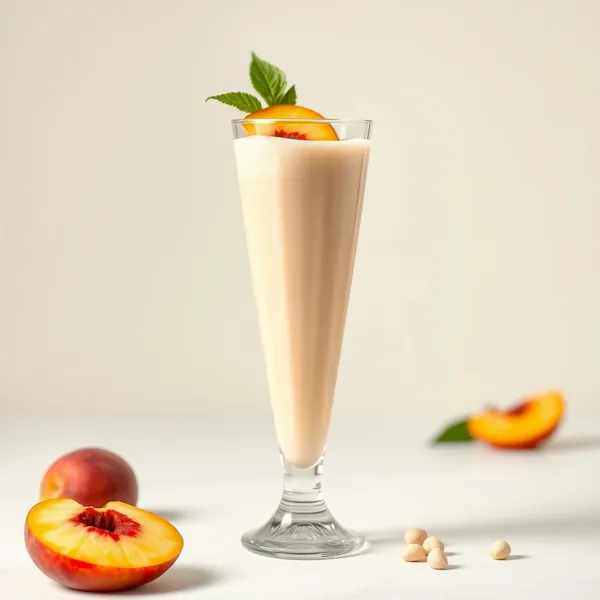 Smoothie al Latte di Macadamia e Pesca Biologica