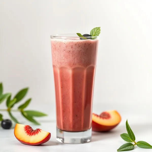 Smoothie Bio de Pêche et Matcha