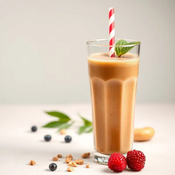 Smoothie au Café Froid et Beurre de Cacahuète Bio