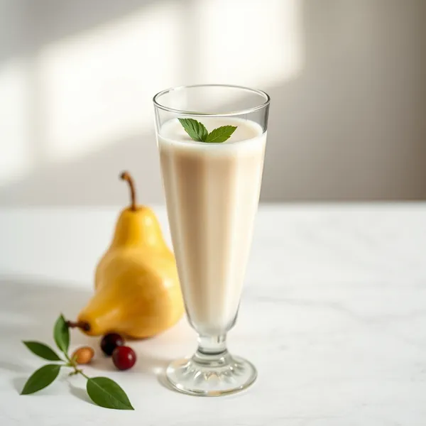 Smoothie Biologico di Pera, Mandorla e Latte di Cocco