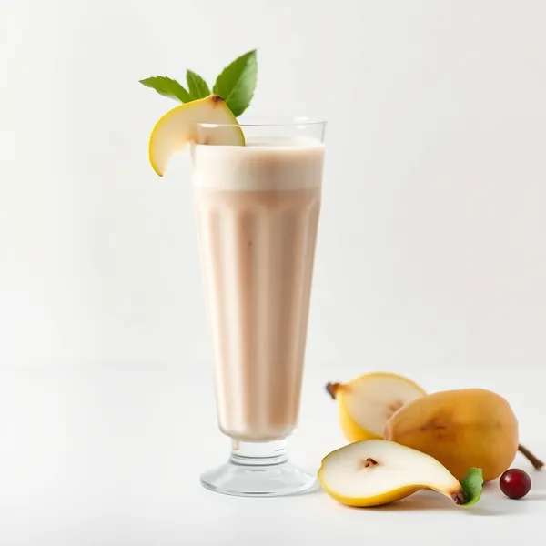 Smoothie aus Bio-Birne und Erbsenmilch