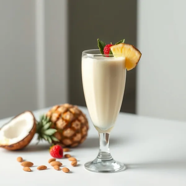 Batido Orgánico de Piña, Almendra y Leche de Coco