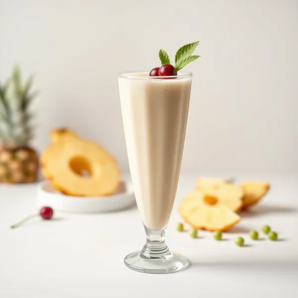 Smoothie aus Erbsenmilch und Bio-Ananas