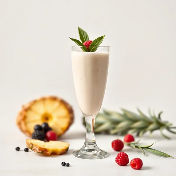 Smoothie de Abacaxi e Leite de Arroz Orgânico