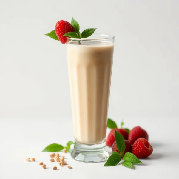 Smoothie aus Hanfmilch mit Bio-Proteinpulver
