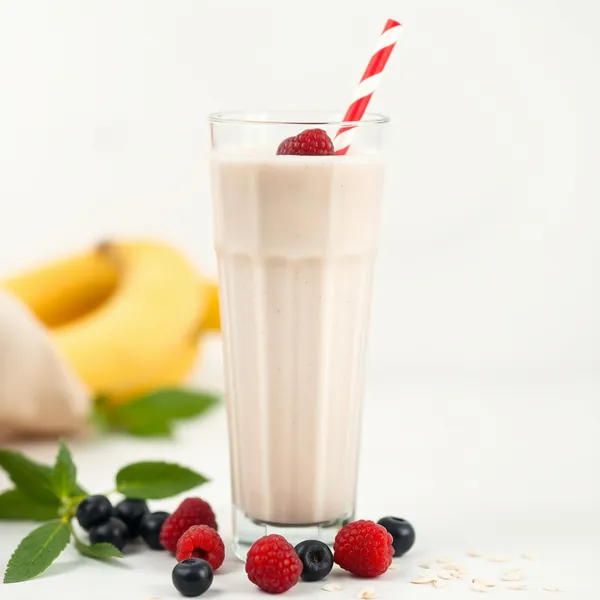 Smoothie aus Hafermilch mit Bio-Protein
