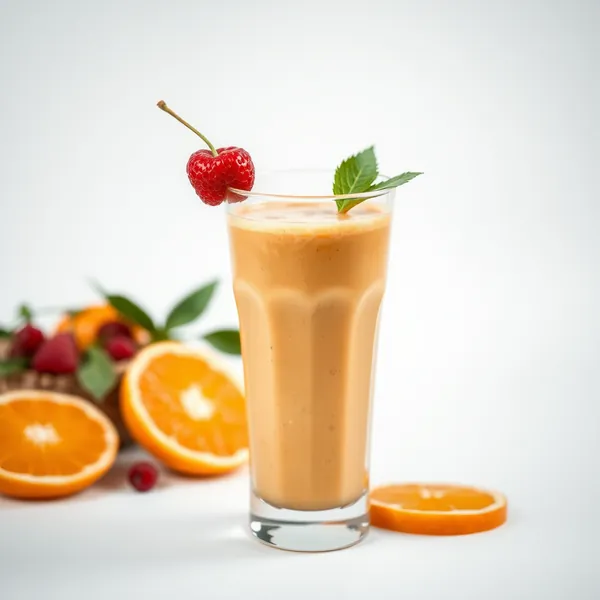 Smoothie de Suco de Laranja e Proteína Orgânica
