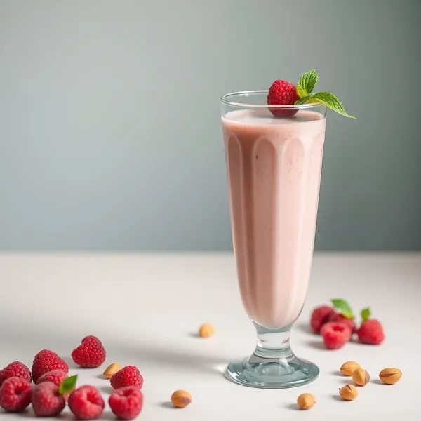 Smoothie di Latte di Pistacchio e Lamponi Biologici