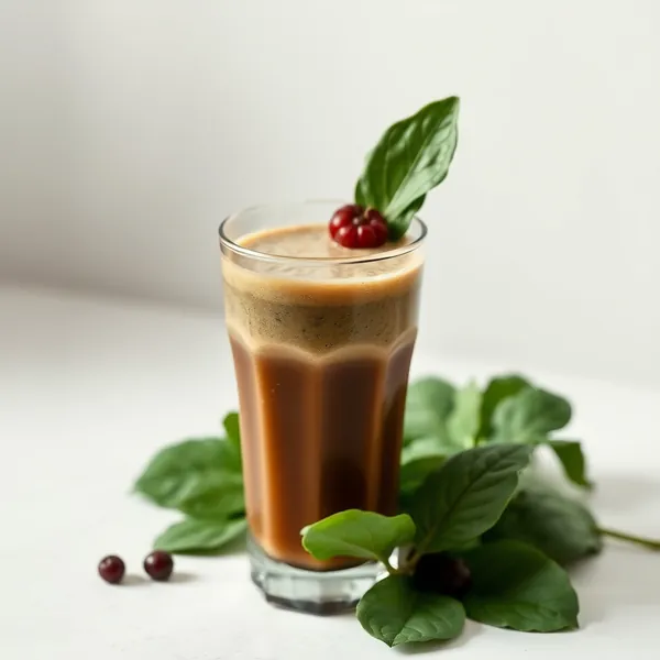 Smoothie de Café Frio com Espinafre Orgânico