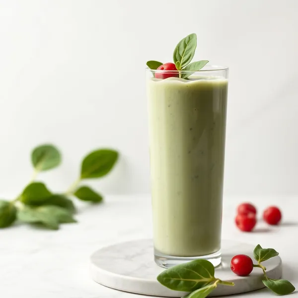 Bio-Spinat-Erbsenmilch-Smoothie