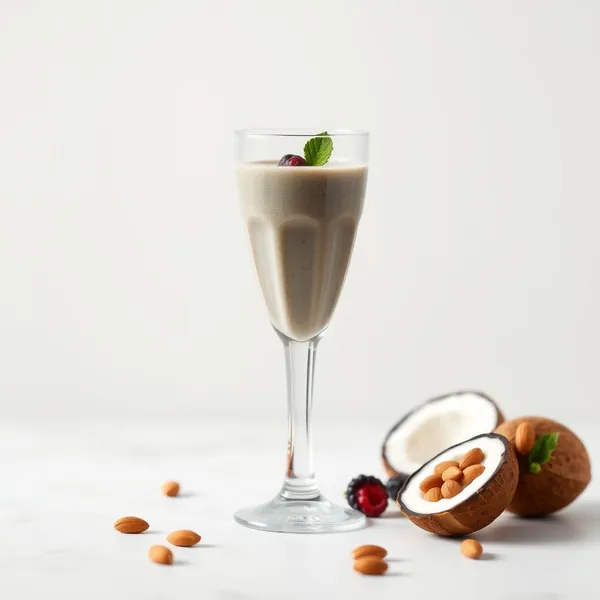 Smoothie Organique de Spiruline, Amande et Lait de Coco